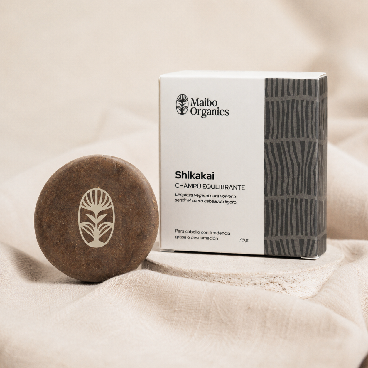 Champú sólido reparador Shikakai y Avena 75g